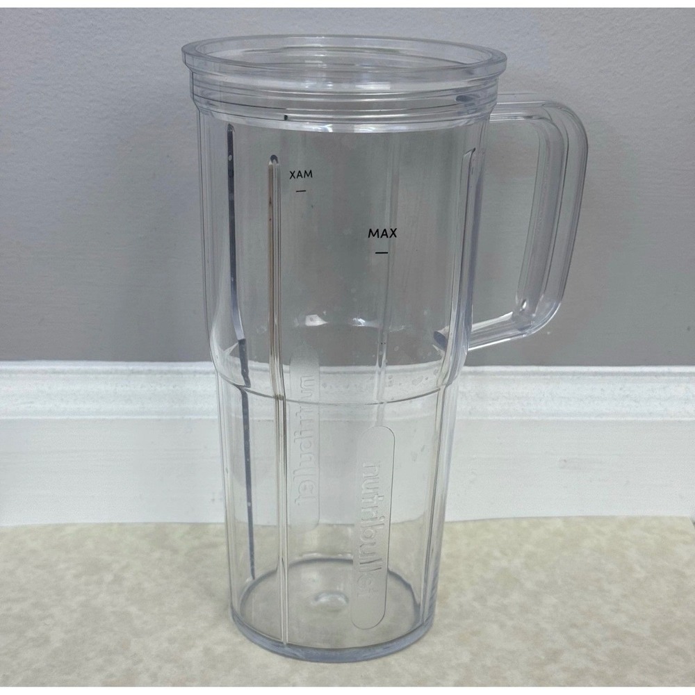 NutriBullet Replacement Tall Cup with Handle Clear Plastic Blending Jar 24oz
